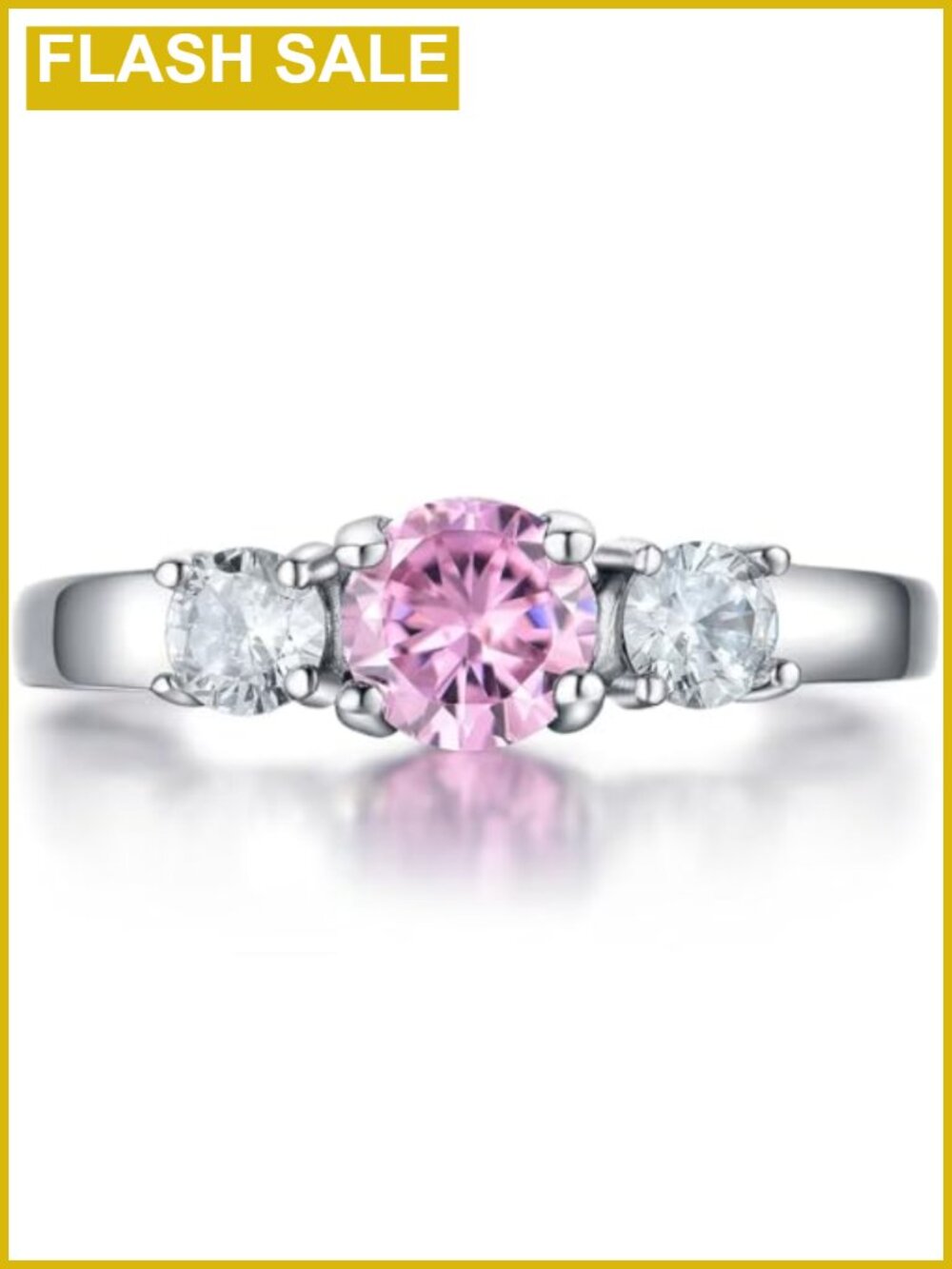 Birthstone Ring Girls Stainless Steel Cubic Zirconia Dainty Size 1-10